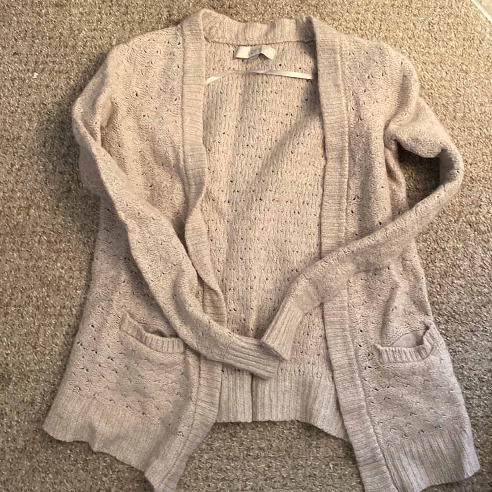 Loft cream knit cardigan. Great condition
